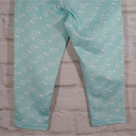 Ideology Toddler Girls Turquoise Blue White Star Power 7/8 Leggings NWT Size 3T - Picture 7 of 8